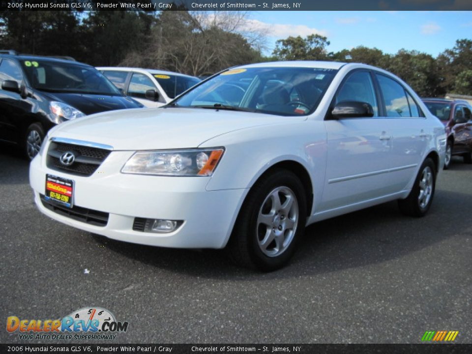 2006 Hyundai Sonata GLS V6 Powder White Pearl / Gray Photo #1