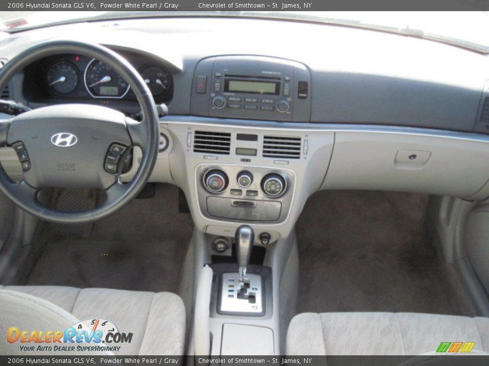 2006 Hyundai Sonata GLS V6 Powder White Pearl / Gray Photo #5