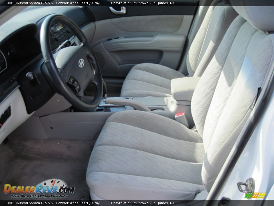 2006 Hyundai Sonata GLS V6 Powder White Pearl / Gray Photo #6