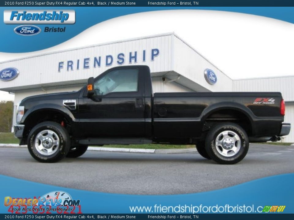 2010 Ford F250 Super Duty FX4 Regular Cab 4x4 Black / Medium Stone Photo #1