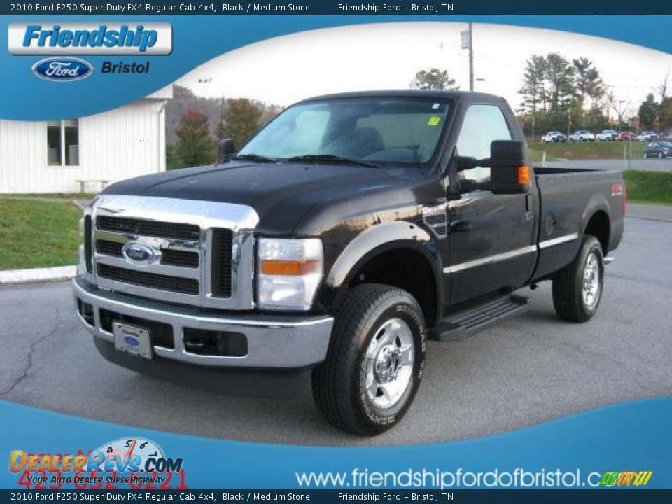 2010 Ford F250 Super Duty FX4 Regular Cab 4x4 Black / Medium Stone Photo #2