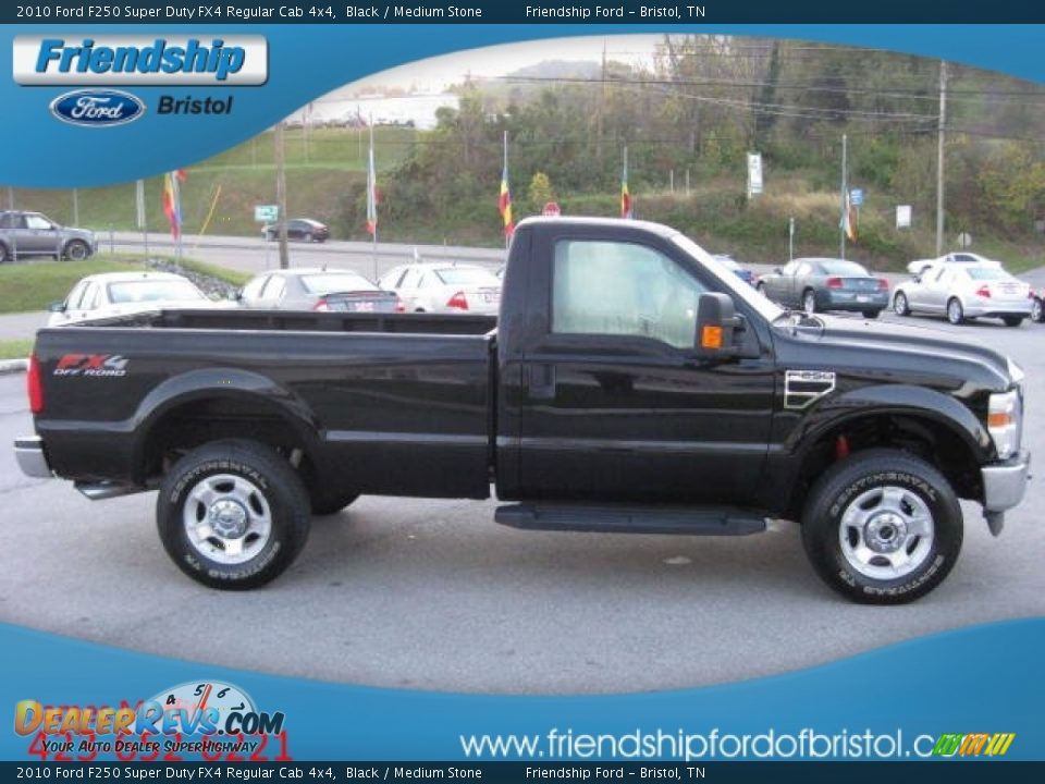 2010 Ford F250 Super Duty FX4 Regular Cab 4x4 Black / Medium Stone Photo #5