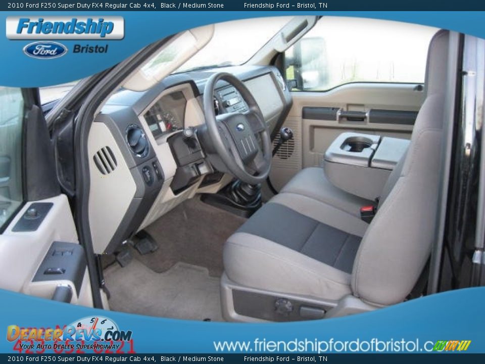 2010 Ford F250 Super Duty FX4 Regular Cab 4x4 Black / Medium Stone Photo #17