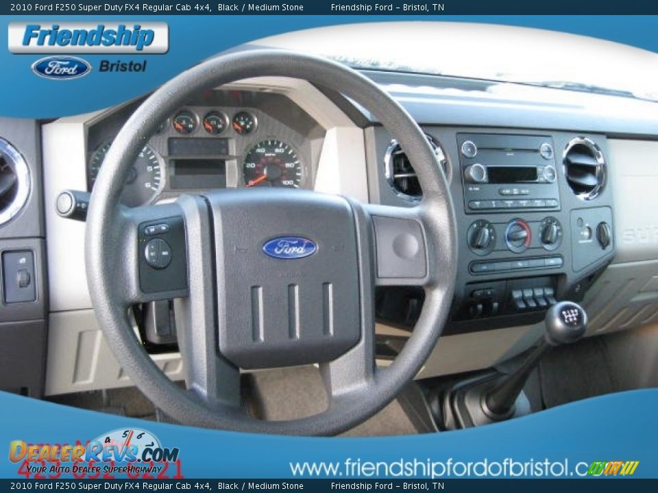 2010 Ford F250 Super Duty FX4 Regular Cab 4x4 Black / Medium Stone Photo #23