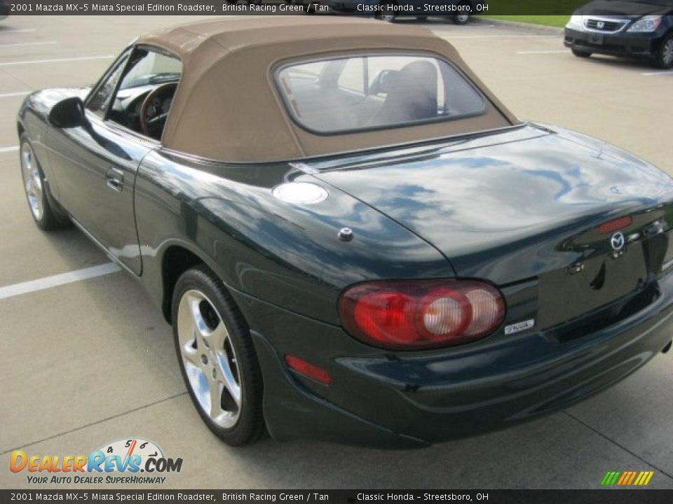 2001 Mazda MX-5 Miata Special Edition Roadster British Racing Green / Tan Photo #8