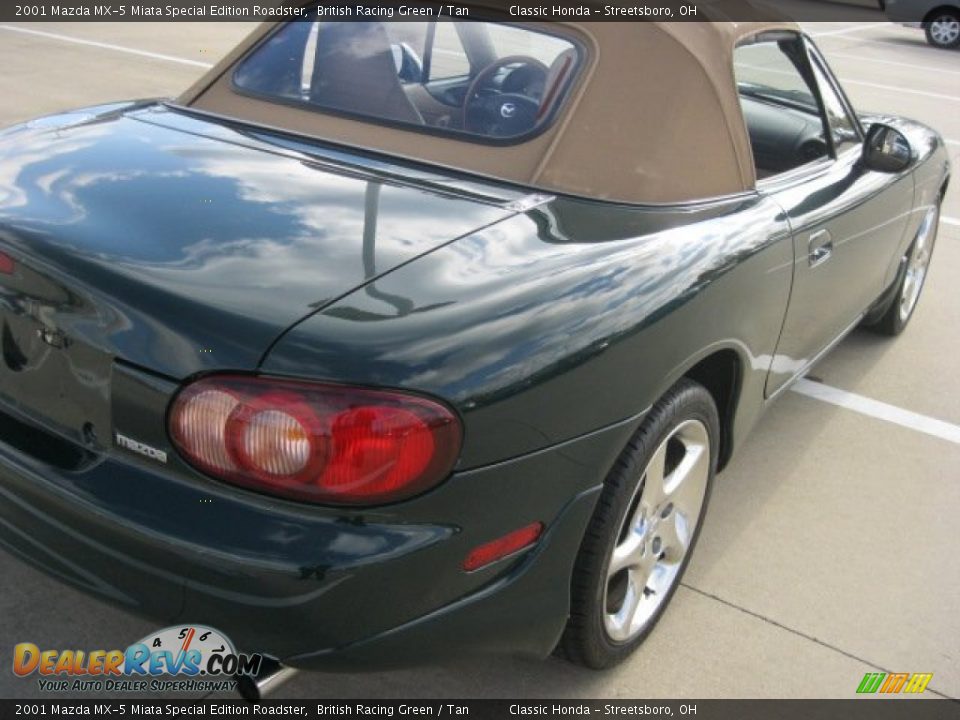 2001 Mazda MX-5 Miata Special Edition Roadster British Racing Green / Tan Photo #10