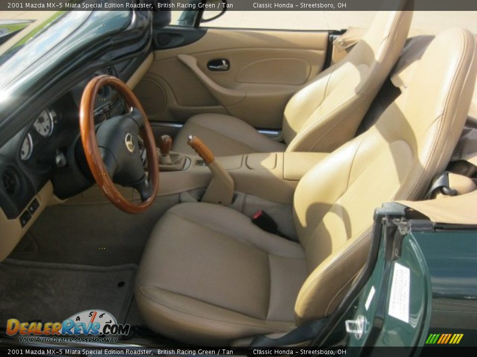 Tan Interior - 2001 Mazda MX-5 Miata Special Edition Roadster Photo #17