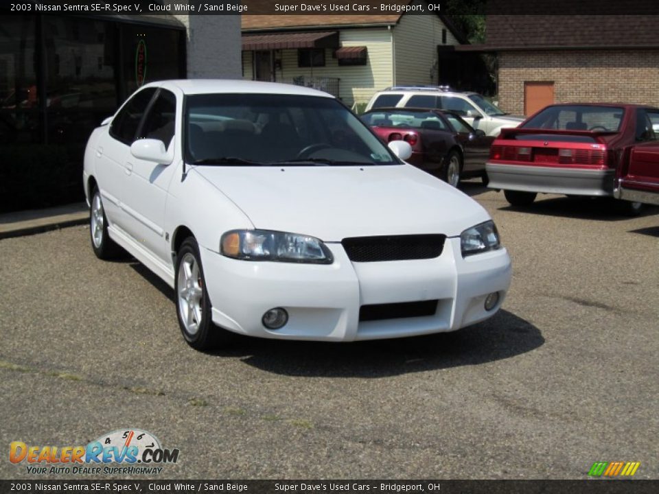 2003 Nissan Sentra SE-R Spec V Cloud White / Sand Beige Photo #6