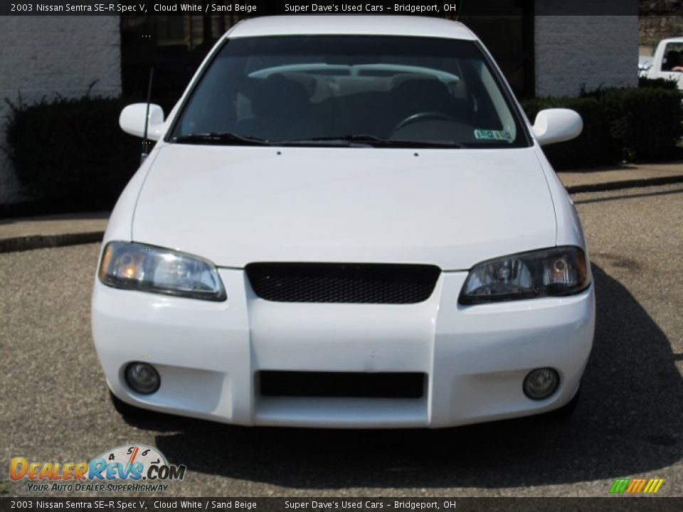 2003 Nissan Sentra SE-R Spec V Cloud White / Sand Beige Photo #8