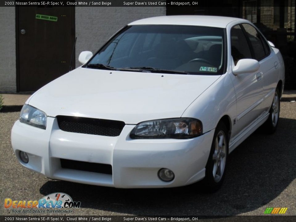 2003 Nissan Sentra SE-R Spec V Cloud White / Sand Beige Photo #10