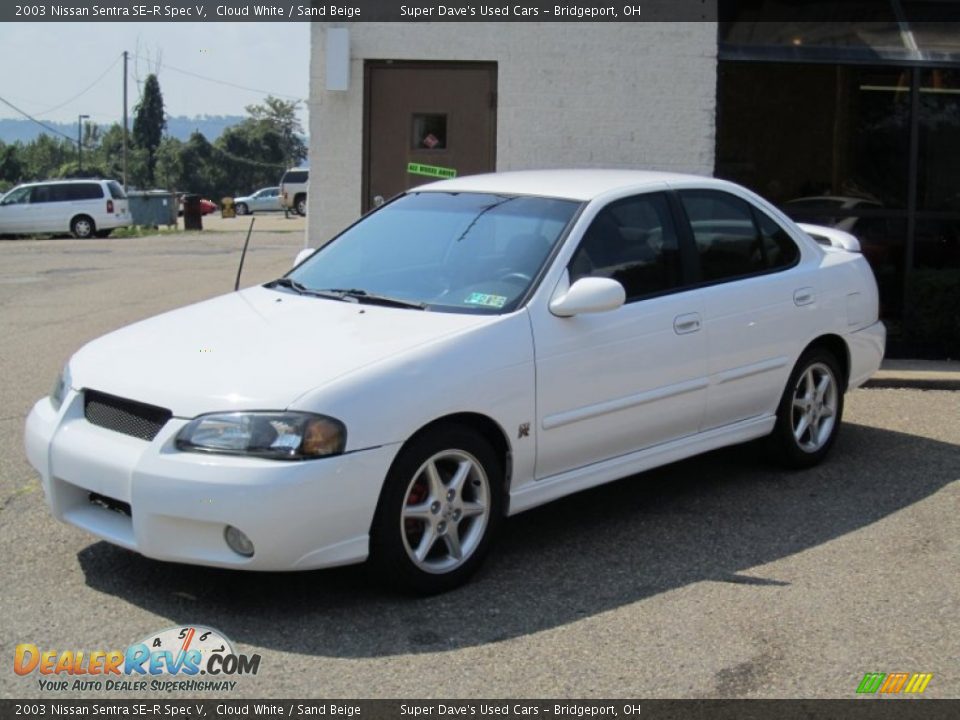 2003 Nissan Sentra SE-R Spec V Cloud White / Sand Beige Photo #11