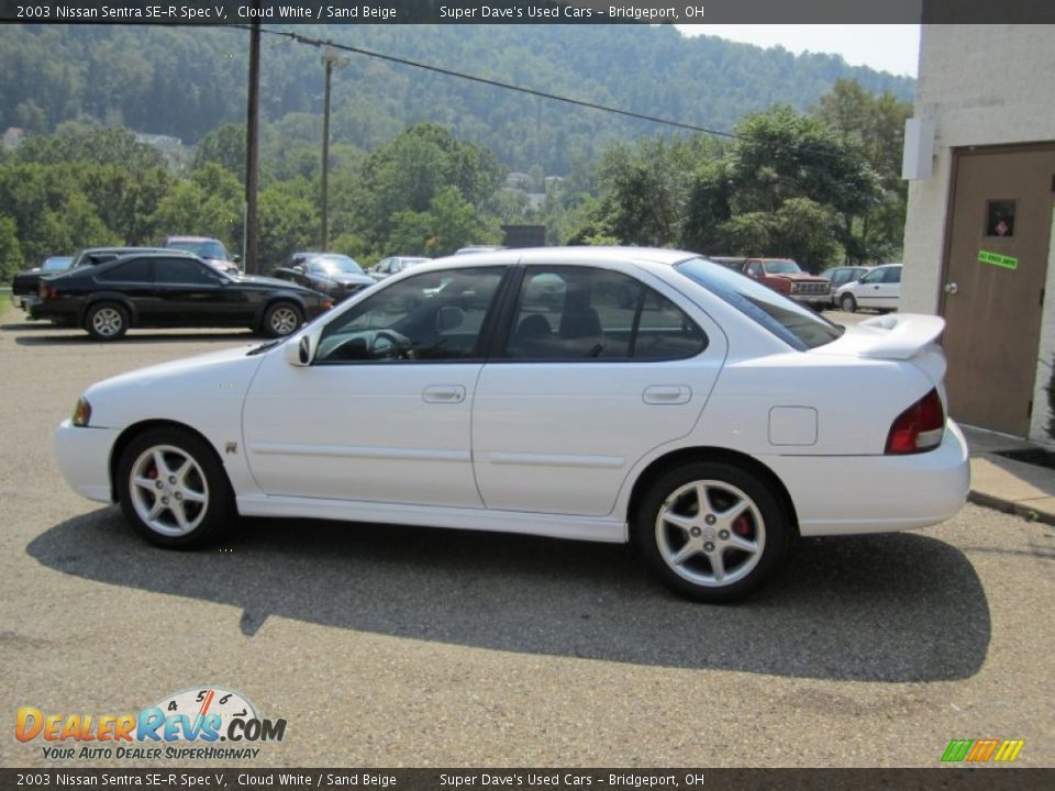 2003 Nissan Sentra SE-R Spec V Cloud White / Sand Beige Photo #13