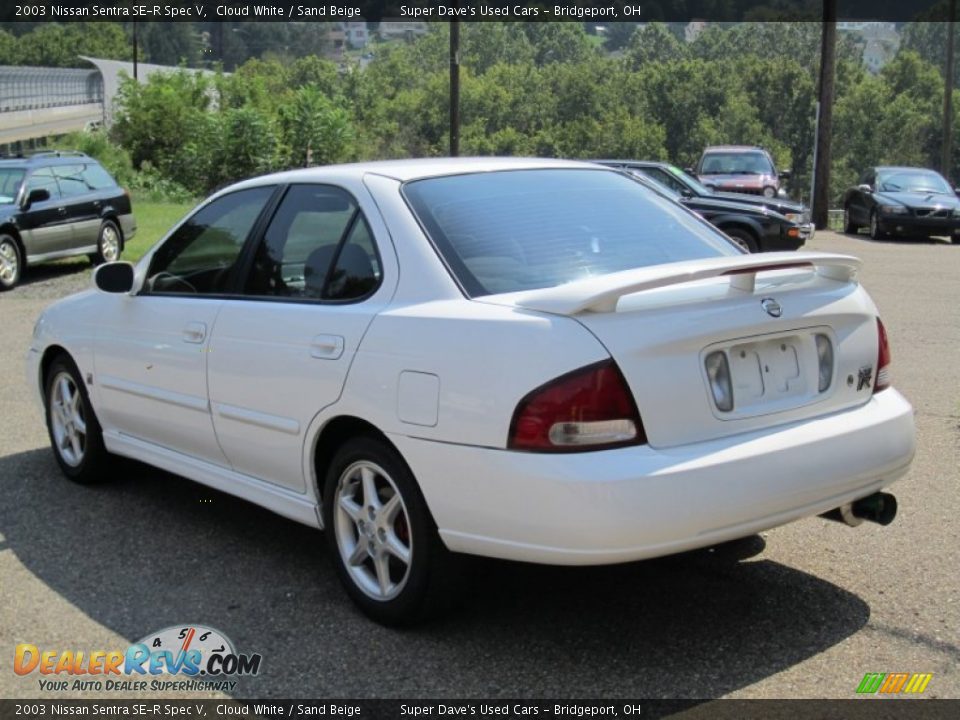 2003 Nissan Sentra SE-R Spec V Cloud White / Sand Beige Photo #16
