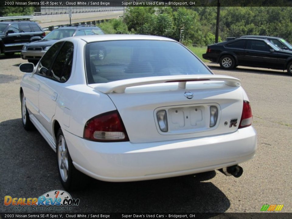2003 Nissan Sentra SE-R Spec V Cloud White / Sand Beige Photo #18