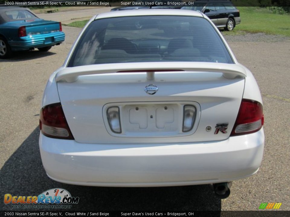 2003 Nissan Sentra SE-R Spec V Cloud White / Sand Beige Photo #20