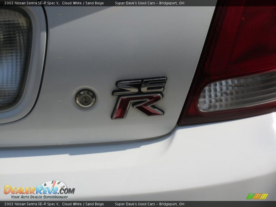 2003 Nissan Sentra SE-R Spec V Cloud White / Sand Beige Photo #21