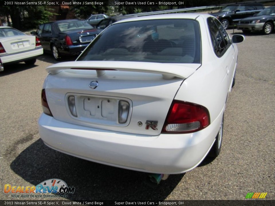 2003 Nissan Sentra SE-R Spec V Cloud White / Sand Beige Photo #23