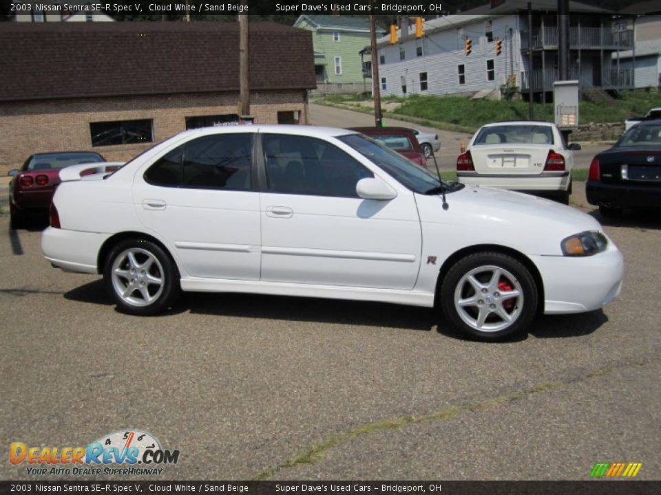 2003 Nissan Sentra SE-R Spec V Cloud White / Sand Beige Photo #27