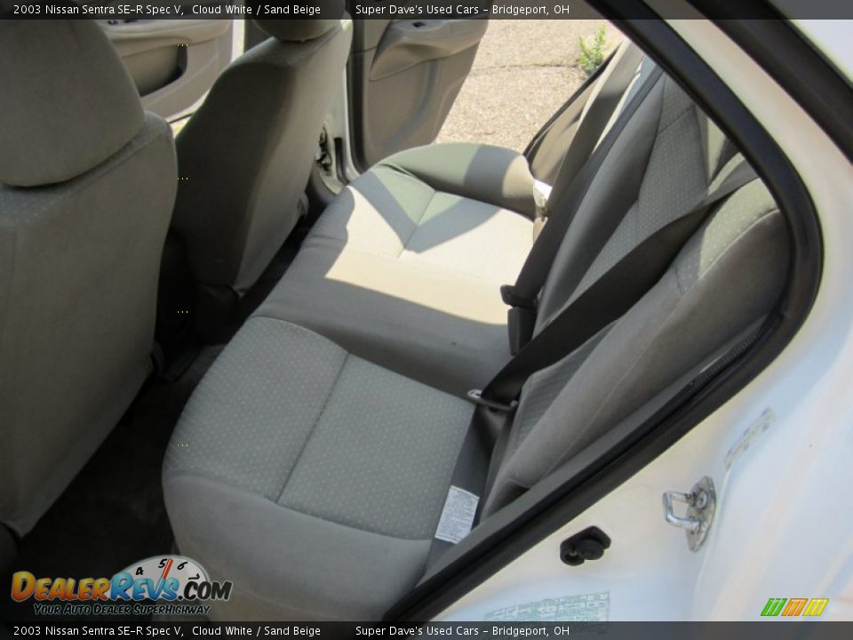 2003 Nissan Sentra SE-R Spec V Cloud White / Sand Beige Photo #30
