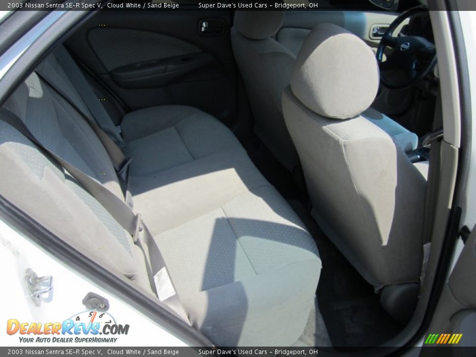 2003 Nissan Sentra SE-R Spec V Cloud White / Sand Beige Photo #32