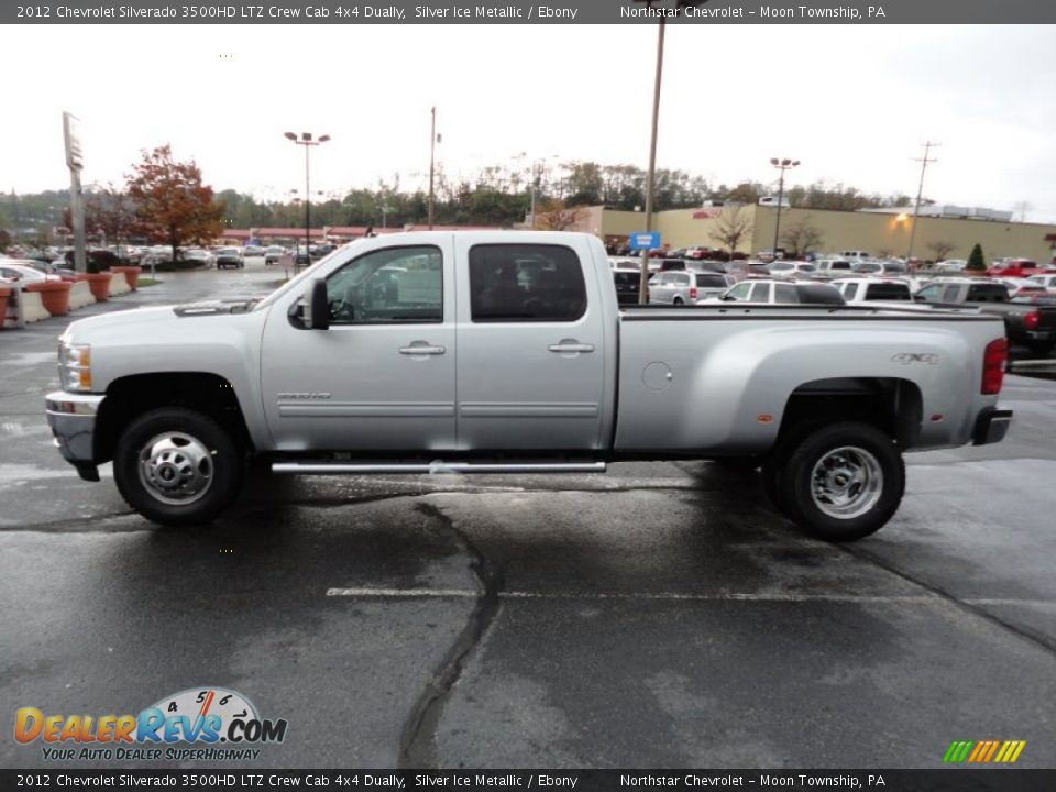 2012 Chevrolet Silverado 3500HD LTZ Crew Cab 4x4 Dually Silver Ice Metallic / Ebony Photo #4