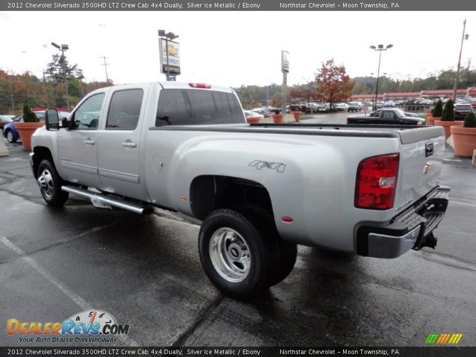 2012 Chevrolet Silverado 3500HD LTZ Crew Cab 4x4 Dually Silver Ice Metallic / Ebony Photo #5