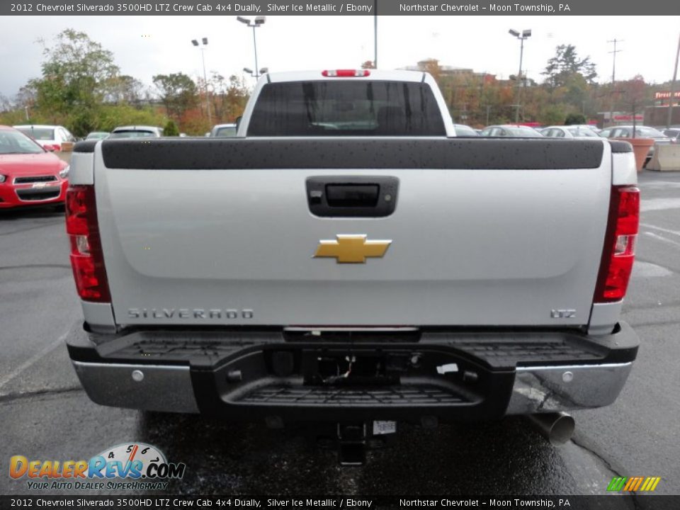 2012 Chevrolet Silverado 3500HD LTZ Crew Cab 4x4 Dually Silver Ice Metallic / Ebony Photo #6