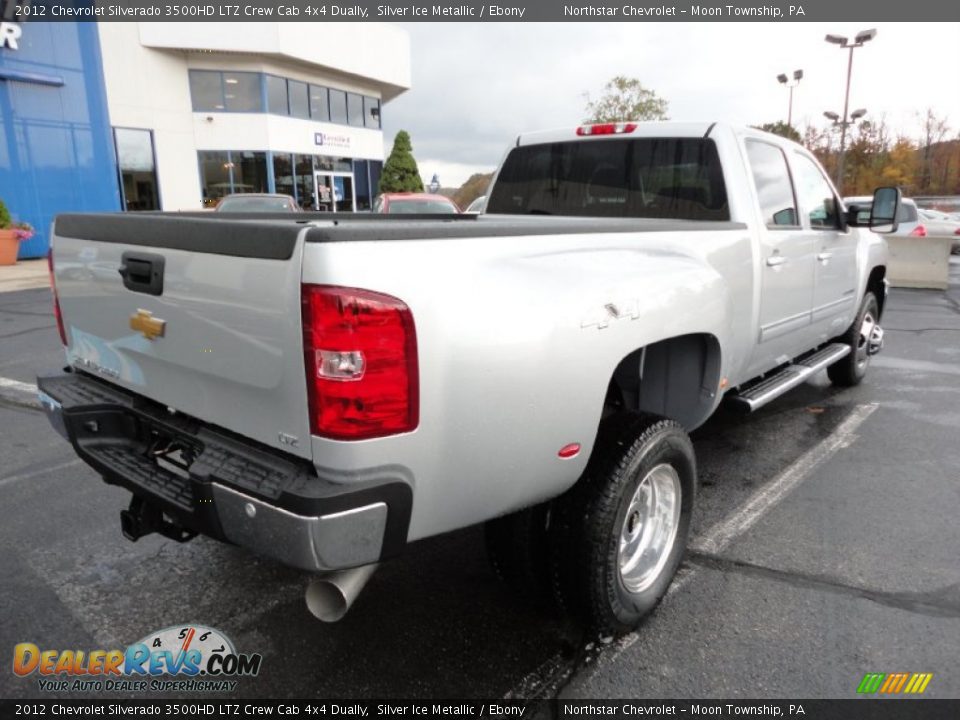 2012 Chevrolet Silverado 3500HD LTZ Crew Cab 4x4 Dually Silver Ice Metallic / Ebony Photo #7