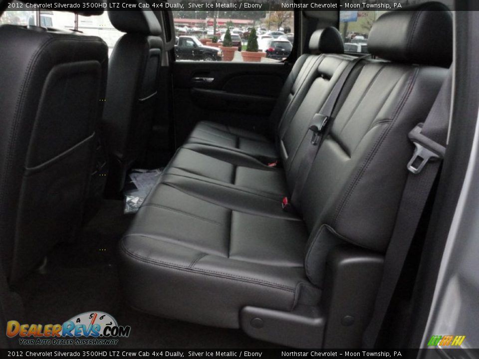 Ebony Interior - 2012 Chevrolet Silverado 3500HD LTZ Crew Cab 4x4 Dually Photo #14