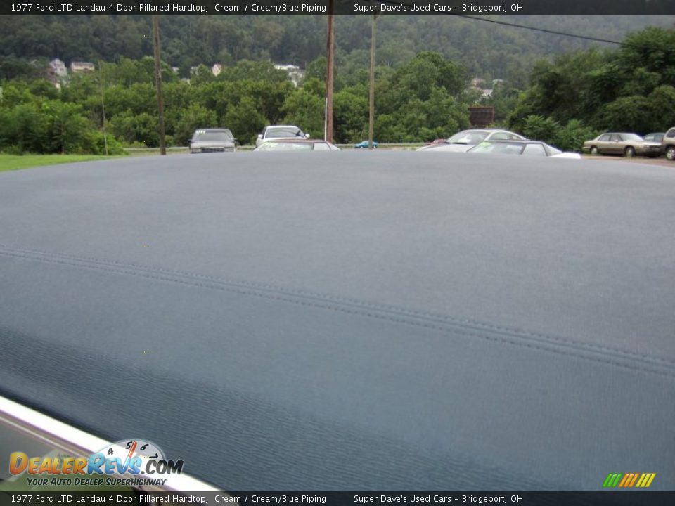 1977 Ford LTD Landau 4 Door Pillared Hardtop Cream / Cream/Blue Piping Photo #21