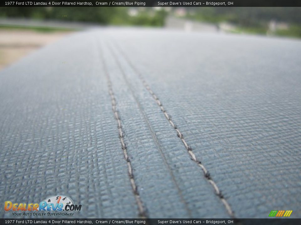 1977 Ford LTD Landau 4 Door Pillared Hardtop Cream / Cream/Blue Piping Photo #22