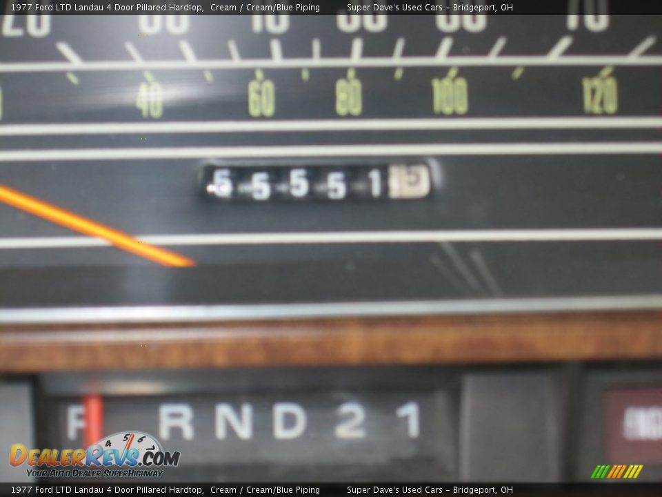 1977 Ford LTD Landau 4 Door Pillared Hardtop Cream / Cream/Blue Piping Photo #27