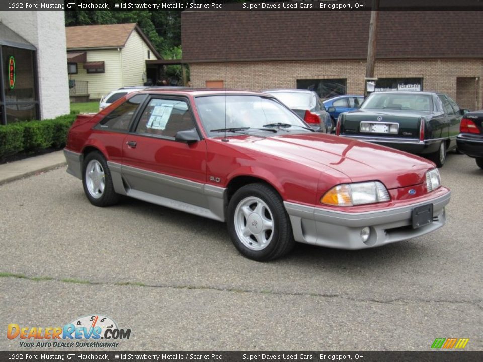 Wild Strawberry Metallic 1992 Ford Mustang GT Hatchback Photo #1