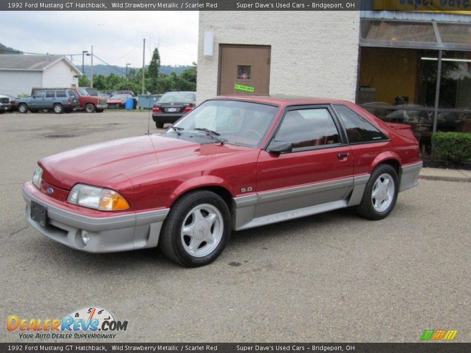 Wild Strawberry Metallic 1992 Ford Mustang GT Hatchback Photo #4