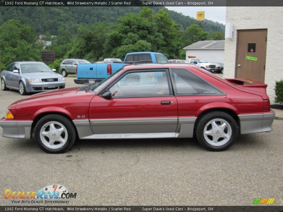 Wild Strawberry Metallic 1992 Ford Mustang GT Hatchback Photo #5