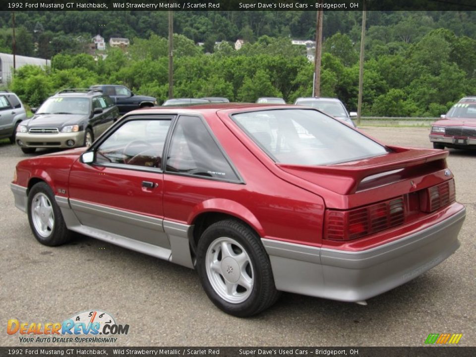 Wild Strawberry Metallic 1992 Ford Mustang GT Hatchback Photo #6