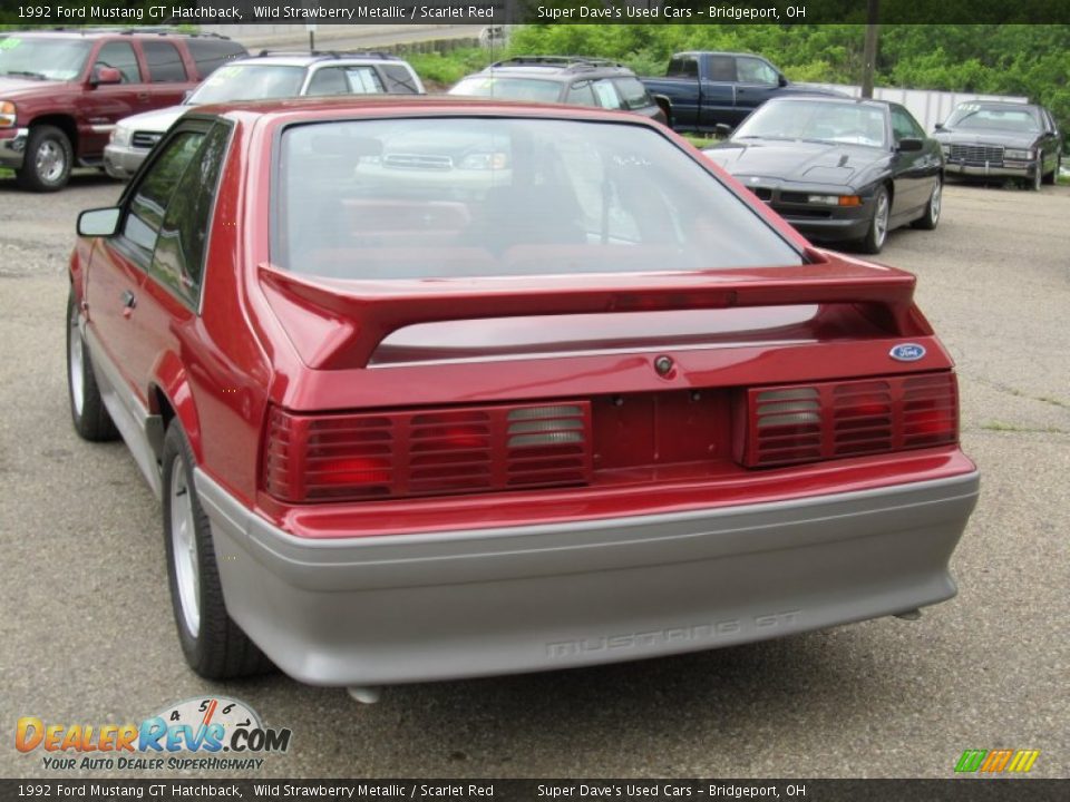 Wild Strawberry Metallic 1992 Ford Mustang GT Hatchback Photo #7