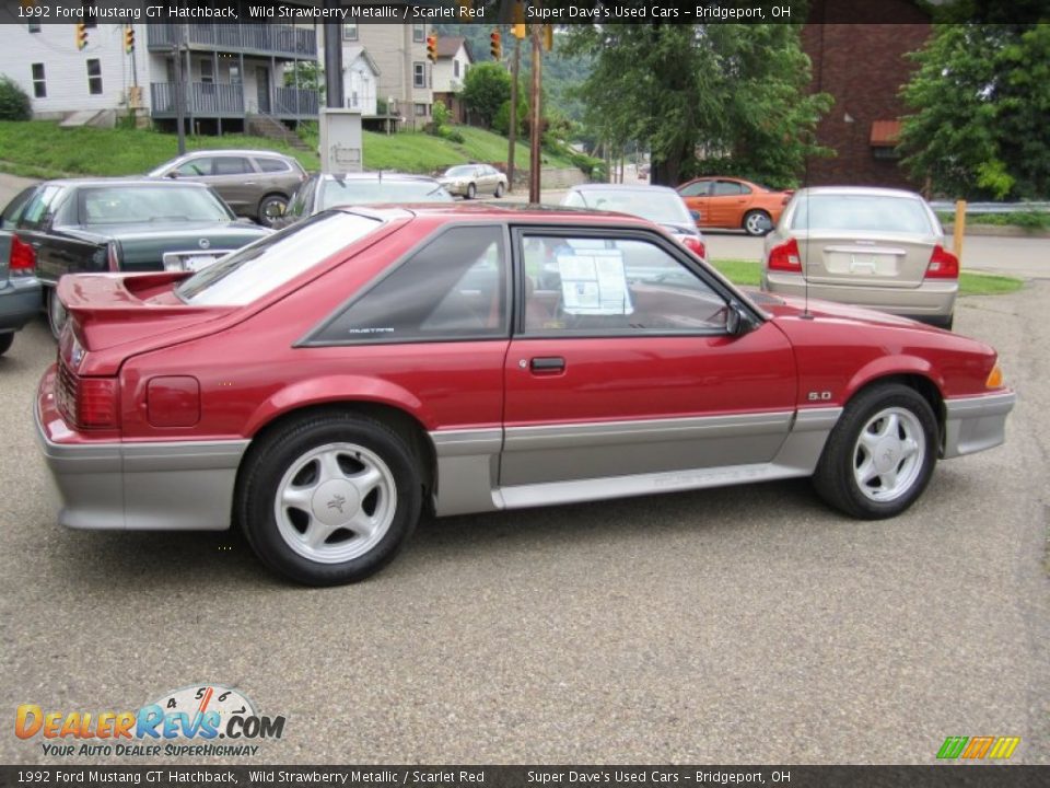 Wild Strawberry Metallic 1992 Ford Mustang GT Hatchback Photo #9