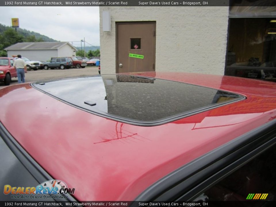 1992 Ford Mustang GT Hatchback Wild Strawberry Metallic / Scarlet Red Photo #30