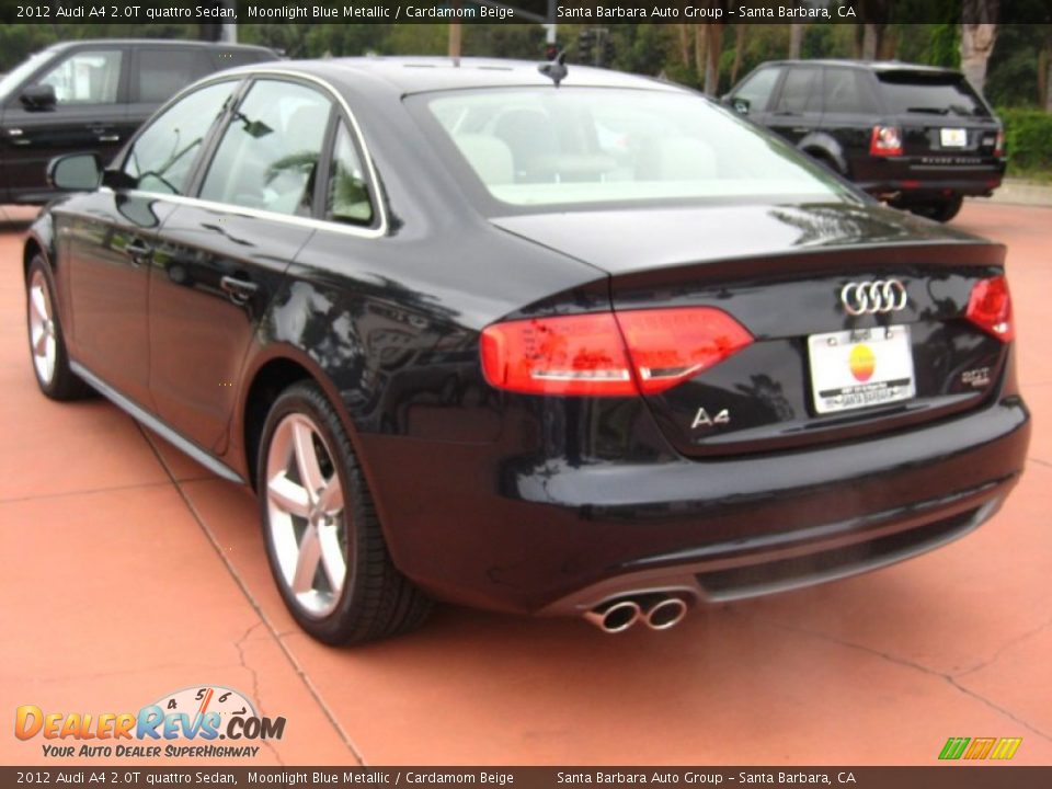 2012 Audi A4 2.0T quattro Sedan Moonlight Blue Metallic / Cardamom Beige Photo #3