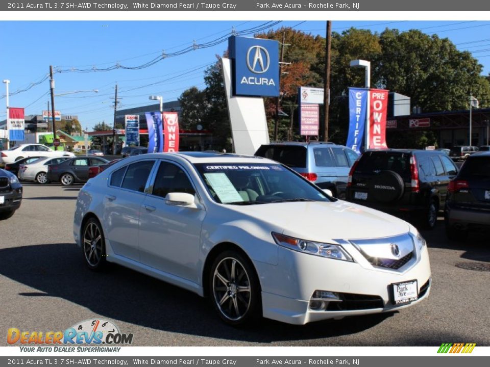 2011 Acura TL 3.7 SH-AWD Technology White Diamond Pearl / Taupe Gray Photo #1