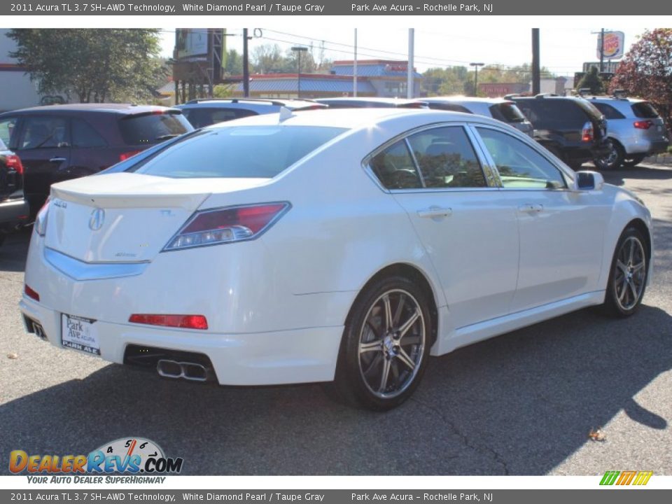 2011 Acura TL 3.7 SH-AWD Technology White Diamond Pearl / Taupe Gray Photo #3