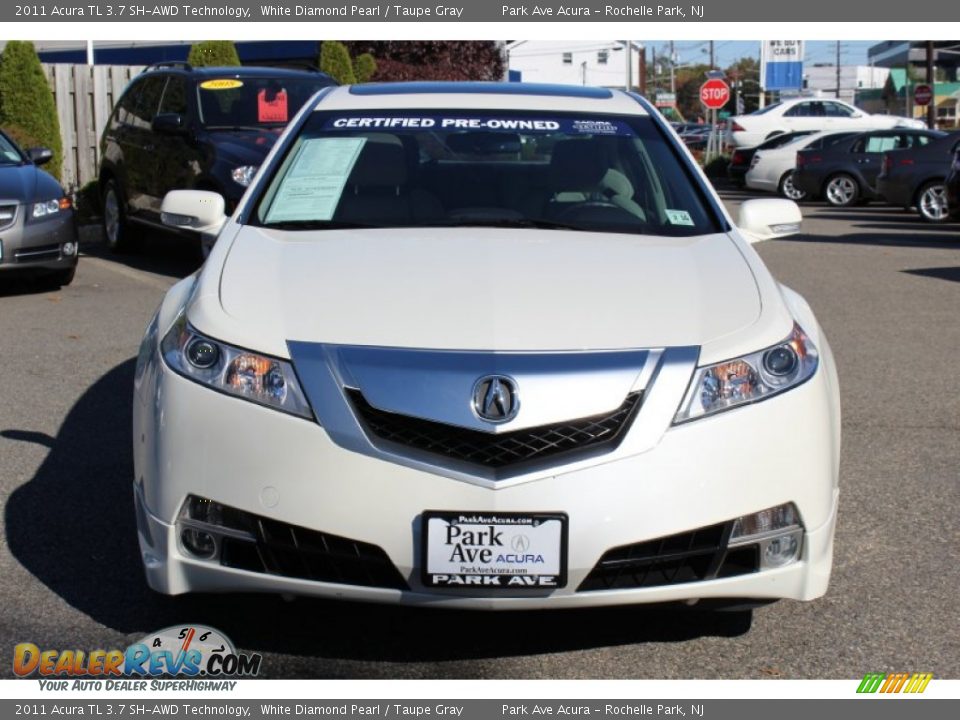 2011 Acura TL 3.7 SH-AWD Technology White Diamond Pearl / Taupe Gray Photo #8