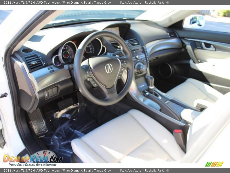 Taupe Gray Interior - 2011 Acura TL 3.7 SH-AWD Technology Photo #10