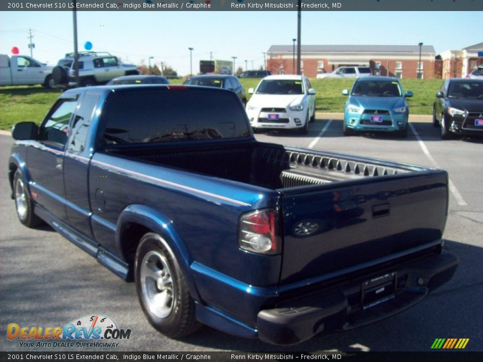 2001 Chevrolet S10 LS Extended Cab Indigo Blue Metallic / Graphite Photo #3