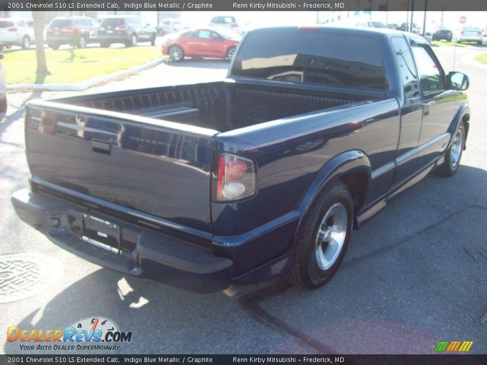 2001 Chevrolet S10 LS Extended Cab Indigo Blue Metallic / Graphite Photo #5