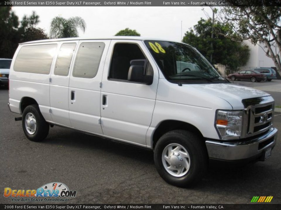 2008 Ford E Series Van E350 Super Duty XLT Passenger Oxford White / Medium Flint Photo #1