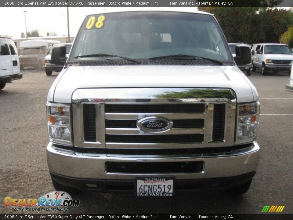 2008 Ford E Series Van E350 Super Duty XLT Passenger Oxford White / Medium Flint Photo #2