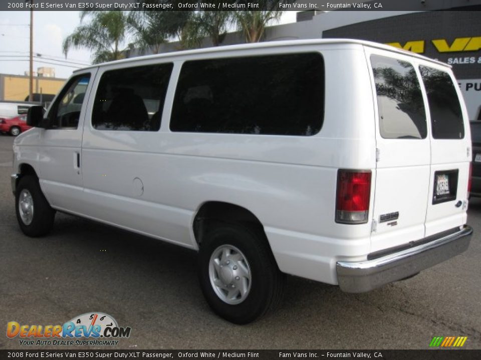 2008 Ford E Series Van E350 Super Duty XLT Passenger Oxford White / Medium Flint Photo #4