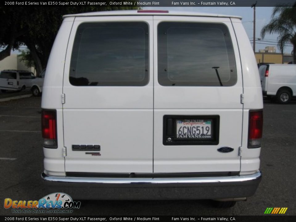 2008 Ford E Series Van E350 Super Duty XLT Passenger Oxford White / Medium Flint Photo #5